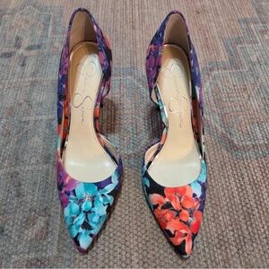 Jessica Simpson Vibrant Floral Heels